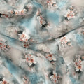 White Orchids Flower With Blue Background Digital Printed Fabric – js 0 ta09172p8 110 white orchids flower with blue background digital printed fabric 4