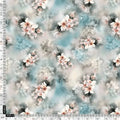 White Orchids Flower With Blue Background Digital Printed Fabric – js 0 ta09172p8 110 white orchids flower with blue background digital printed fabric 5