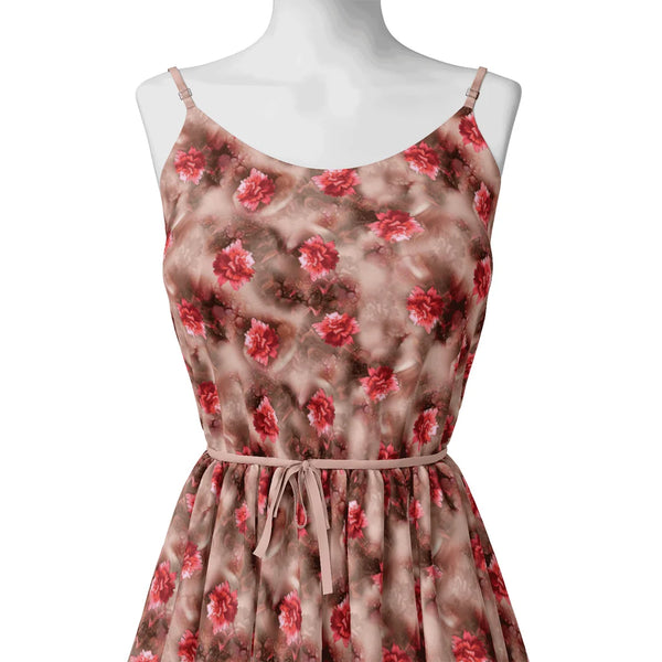 Red Velvet Roses With Paint Background Digital Printed Fabric – js 0 ta09211p 110 red velvet roses with paint background digital printed fabric 2 - alternate view