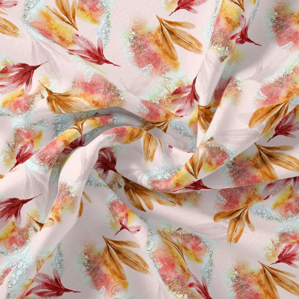 White Gloss Leaves Japan Satin Printed Fabric – js 0 ta09233p2 110 white gloss leaves japan satin printed fabric 1