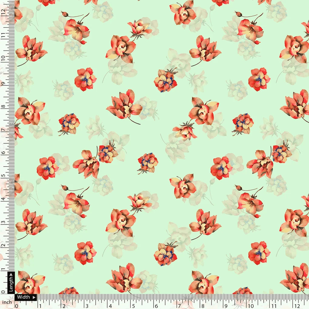 Seamless Watercolour Flower Art Digital Printed Fabric - Japan Satin – js 0 ta09250p5 110 seamless watercolour flower art digital printed fabric japan satin 5