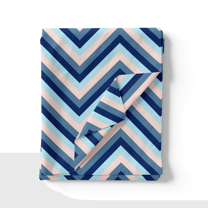 Beautiful Zigzag Strips Digital Printed Fabric - FAB VOGUE Studio®