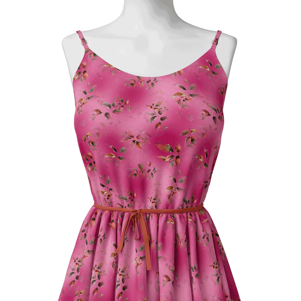 Tiny Silver Leaves With Pink Background Digital Printed Fabric – js 0 ta09299p5 110 tiny silver leaves with pink background digital printed fabric 2