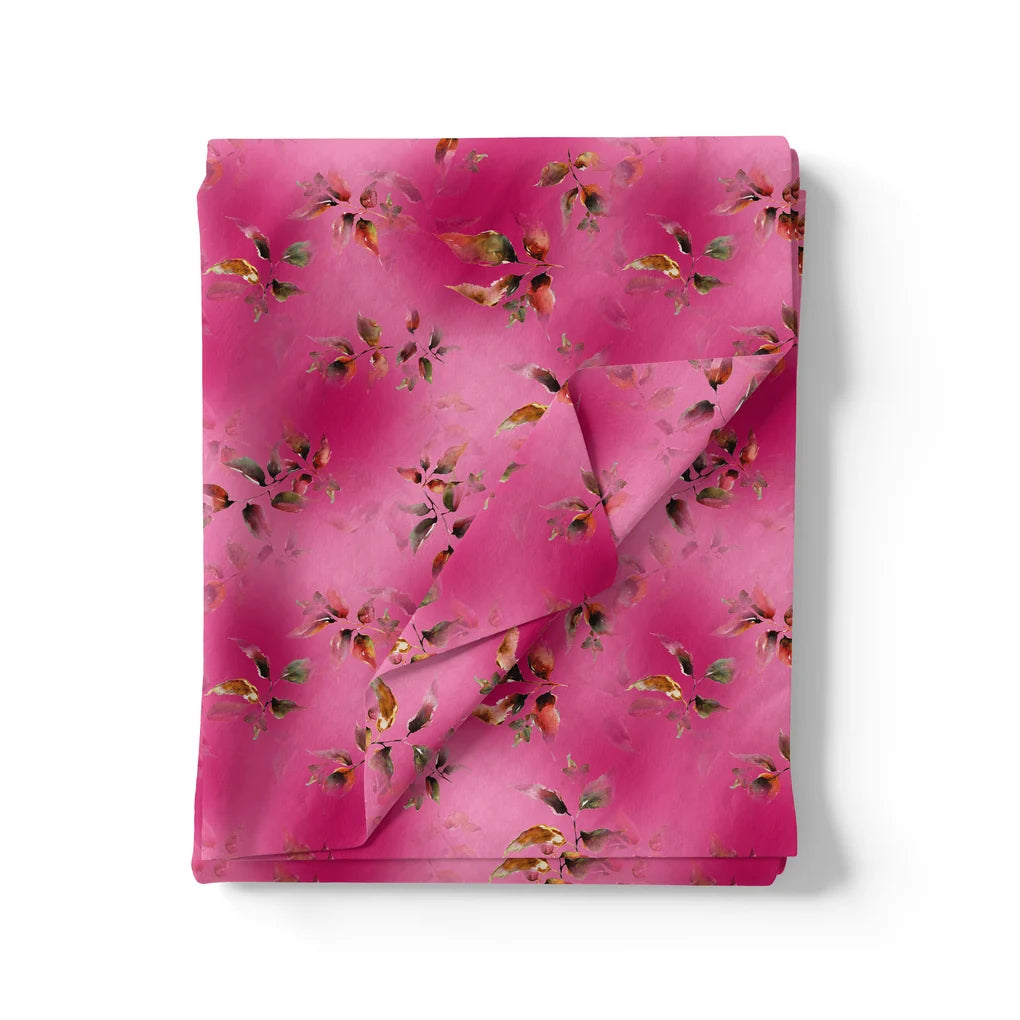 Tiny Silver Leaves With Pink Background Digital Printed Fabric – js 0 ta09299p5 110 tiny silver leaves with pink background digital printed fabric 3