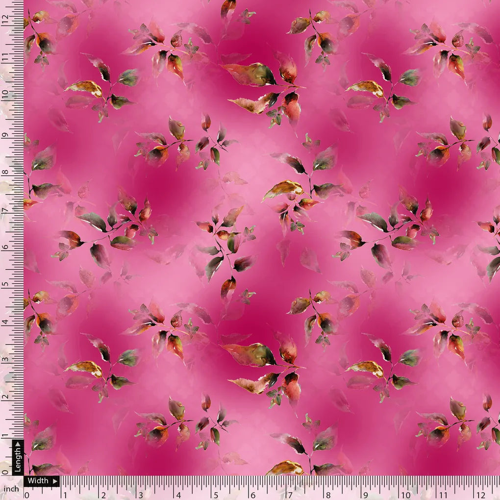 Tiny Silver Leaves With Pink Background Digital Printed Fabric – js 0 ta09299p5 110 tiny silver leaves with pink background digital printed fabric 5
