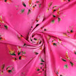 Tiny Silver Leaves With Pink Background Digital Printed Fabric - Japan Satin – js 0 ta09299p5 110 tiny silver leaves with pink background digital printed fabric japan satin 1