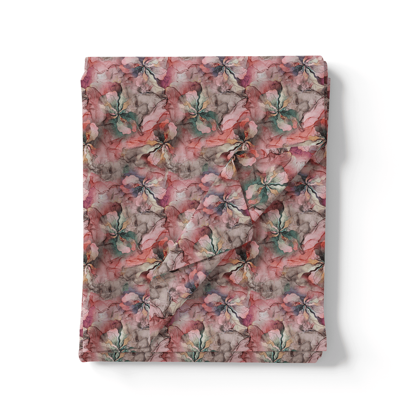 Watercolour Marigold Flower Digital Printed Fabric - FAB VOGUE Studio®