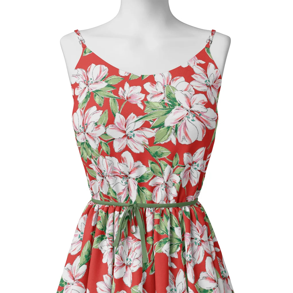 Watercolour Orchid Flower With Green Leaves Digital Printed Fabric – js 0 ta09455p2 110 watercolour orchid flower with green leaves digital printed fabric 2