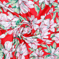 Watercolour Orchid Flower With Green Leaves Digital Printed Fabric - Japan Satin – js 0 ta09455p2 110 watercolour orchid flower with green leaves digital printed fabric japan satin 1
