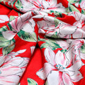 Watercolour Orchid Flower With Green Leaves Digital Printed Fabric - Japan Satin – js 0 ta09455p2 110 watercolour orchid flower with green leaves digital printed fabric japan satin 3