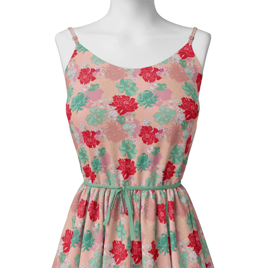 Seamless Red And Pista Roses With Geranium Flower Digital Printed Fabric – js 0 ta09487pc 110 seamless red and pista roses with geranium flower digital printed fabric 2