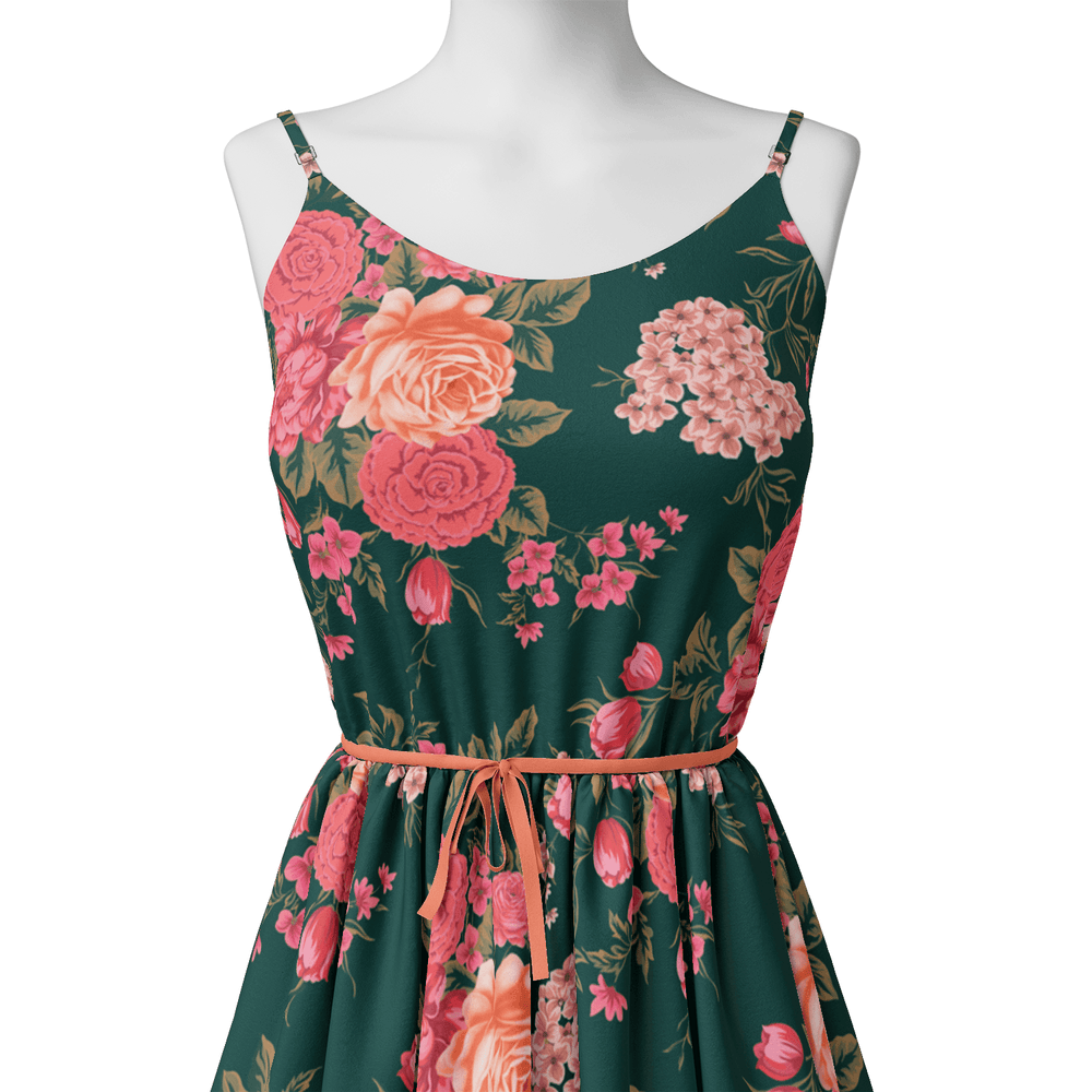 Beautiful Flower Pattern With Buds Digital Printed Fabric - FAB VOGUE Studio®