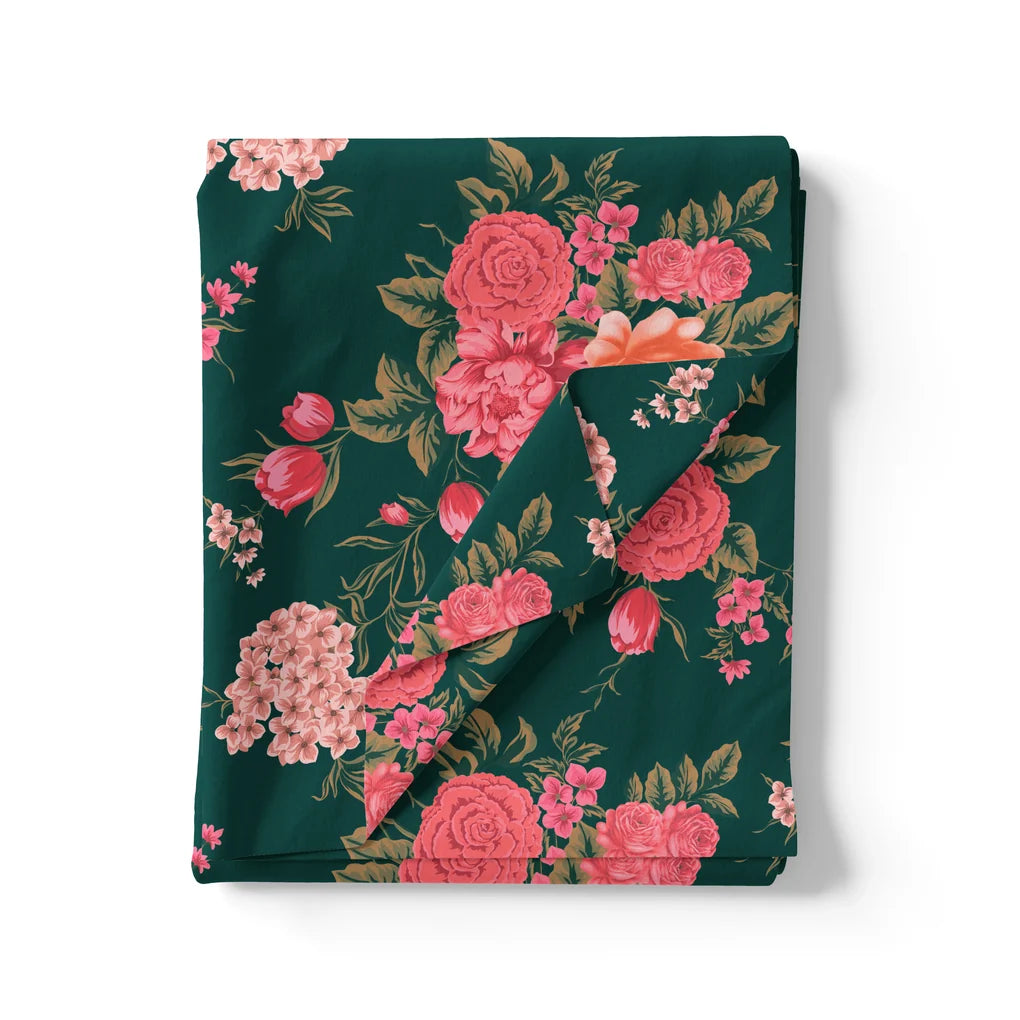 Beautiful Flower Pattern With Buds Digital Printed Fabric – js 0 ta09499p25p 110 beautiful flower pattern with buds digital printed fabric 3