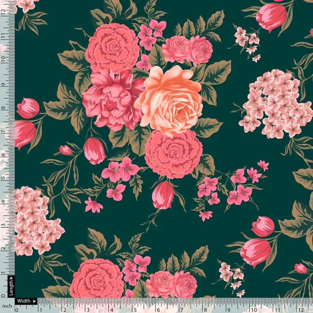 Beautiful Flower Pattern With Buds Digital Printed Fabric – js 0 ta09499p25p 110 beautiful flower pattern with buds digital printed fabric 4