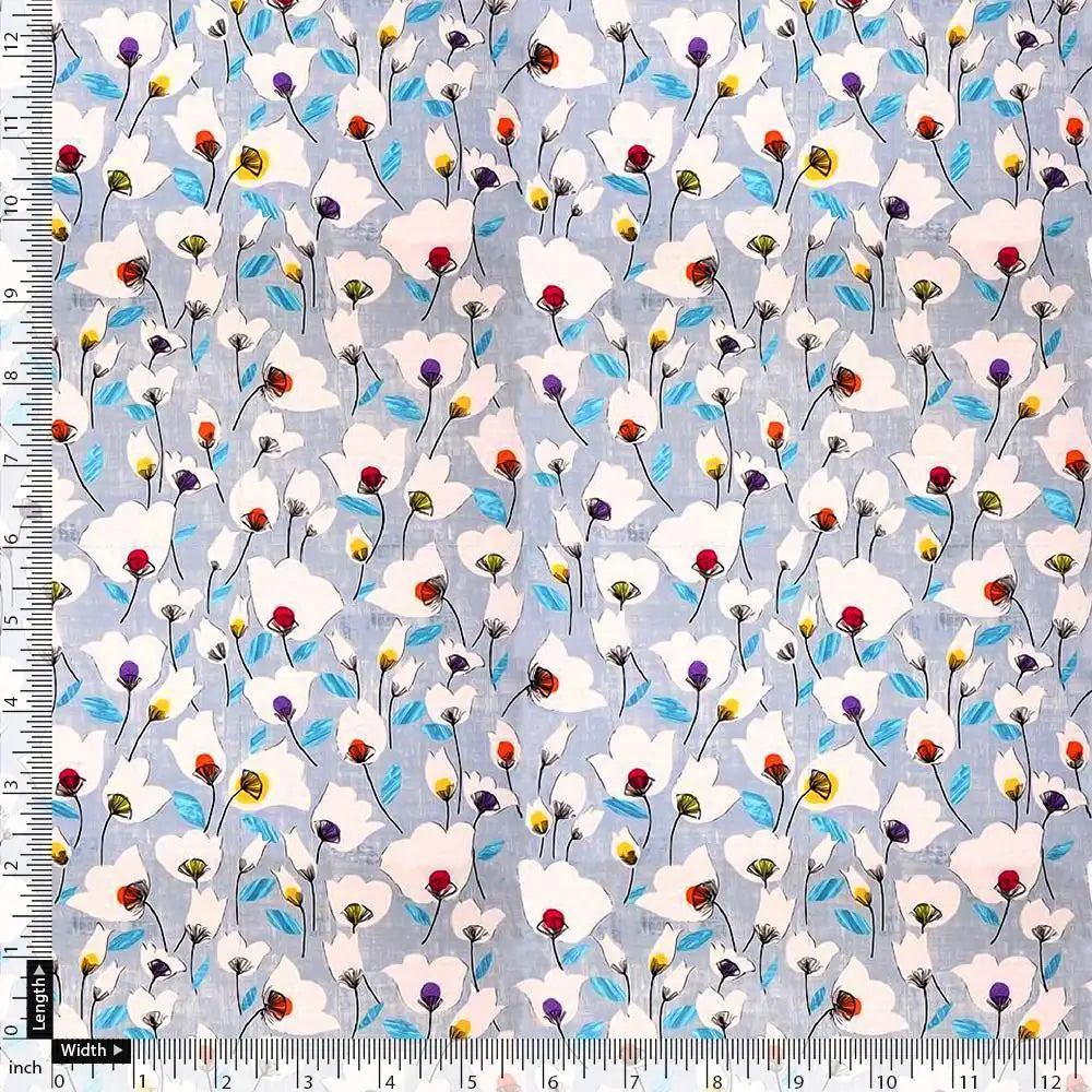 Winter White Flower Print Digital Printed Fabric – js 0 ta0953 110 winter white flower print digital printed fabric 4