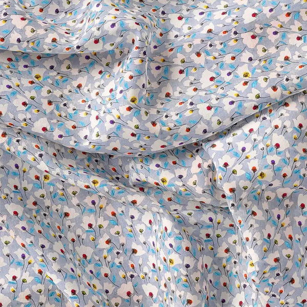 Winter White Flower Print Digital Printed Fabric  - Japan Satin – js 0 ta0953 110 winter white flower print digital printed fabric japan satin 1