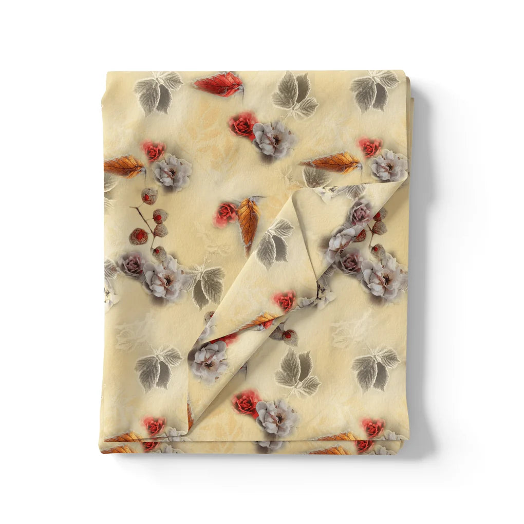 Morden Gradient Colourful Leaves With Roses Digital Printed Fabric – js 0 ta09547c 110 morden gradient colourful leaves with roses digital printed fabric 3