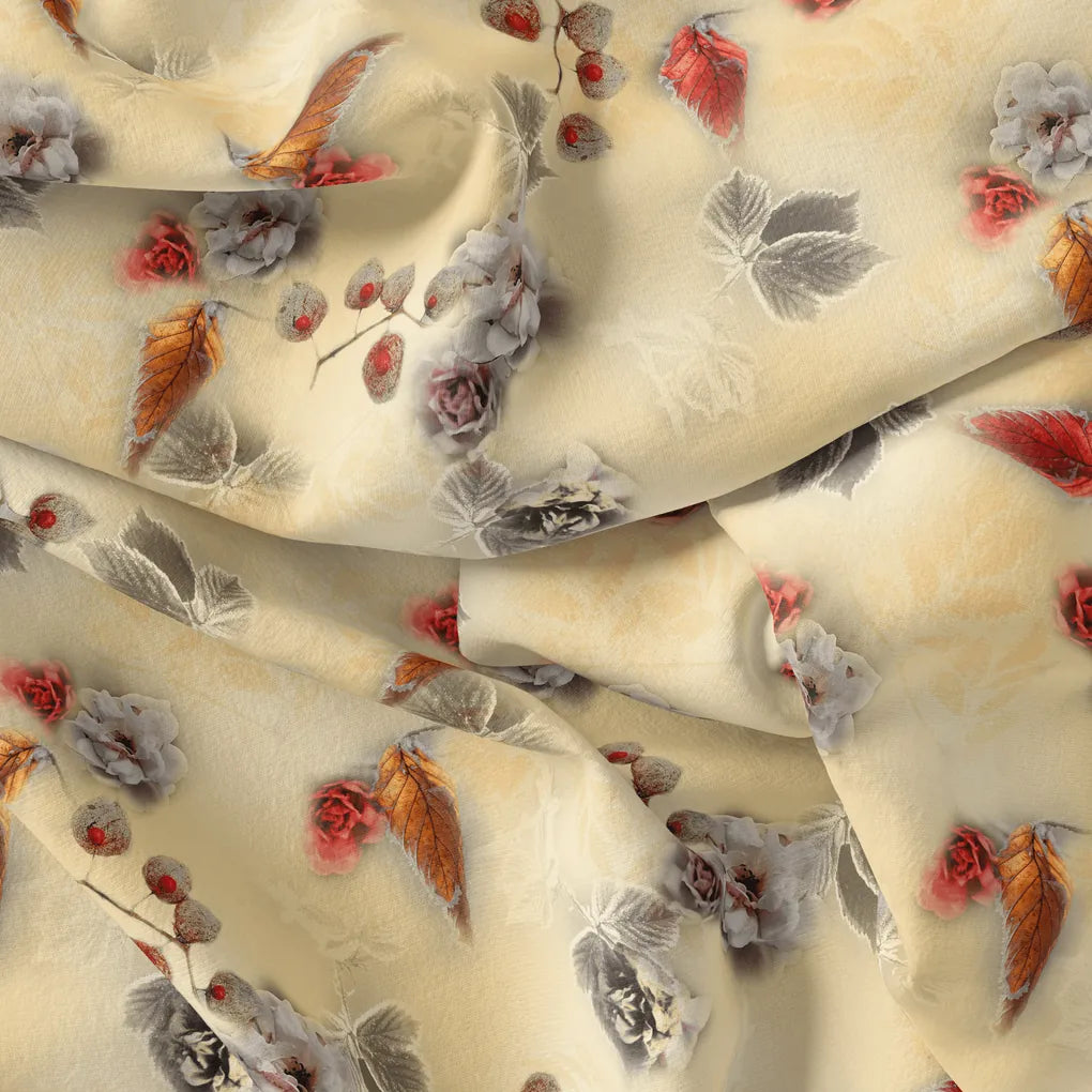 Morden Gradient Colourful Leaves With Roses Digital Printed Fabric – js 0 ta09547c 110 morden gradient colourful leaves with roses digital printed fabric 4