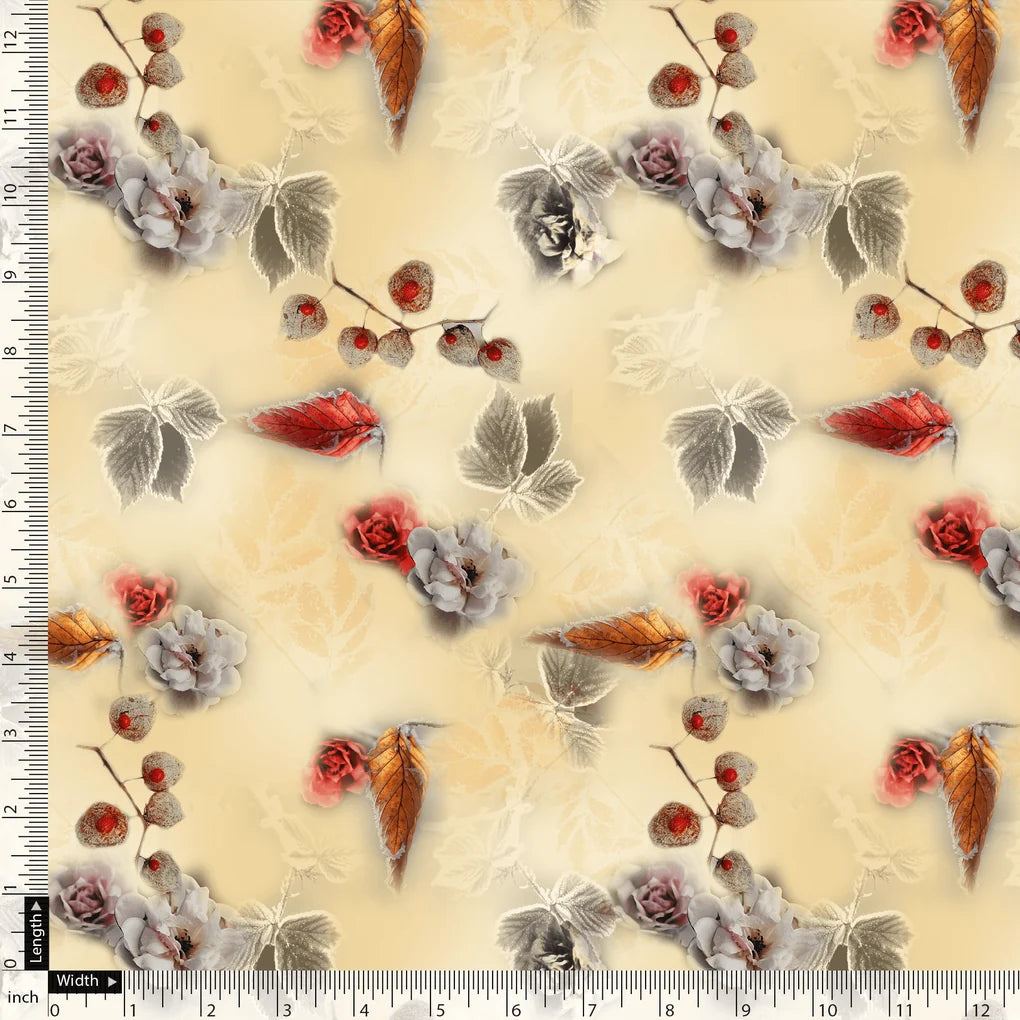 Morden Gradient Colourful Leaves With Roses Digital Printed Fabric – js 0 ta09547c 110 morden gradient colourful leaves with roses digital printed fabric 5