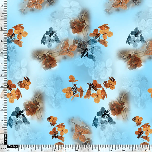 Golden Periwinkle With Blue Floral Digital Printed Fabric – js 0 ta09548c 110 golden periwinkle with blue floral digital printed fabric 1