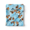 Golden Periwinkle With Blue Floral Digital Printed Fabric - Japan Satin – js 0 ta09548c 110 golden periwinkle with blue floral digital printed fabric japan satin 3