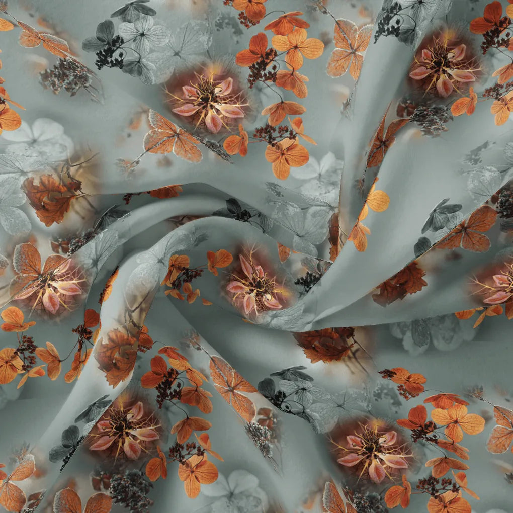 Golden Periwinkle With Gray Floral Digital Printed Fabric – js 0 ta09548f 110 golden periwinkle with gray floral digital printed fabric 1