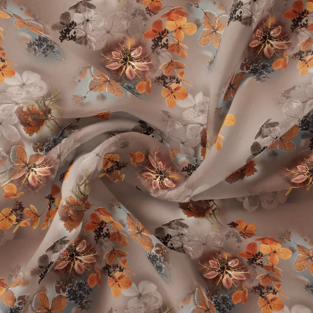 Attractive Brown Periwinkle With Leaves Digital Printed Fabric – js 0 ta09548pc 110 attractive brown periwinkle with leaves digital printed fabric 1