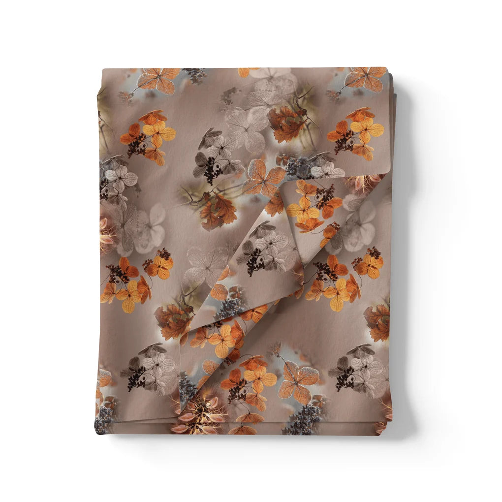 Attractive Brown Periwinkle With Leaves Digital Printed Fabric – js 0 ta09548pc 110 attractive brown periwinkle with leaves digital printed fabric 3