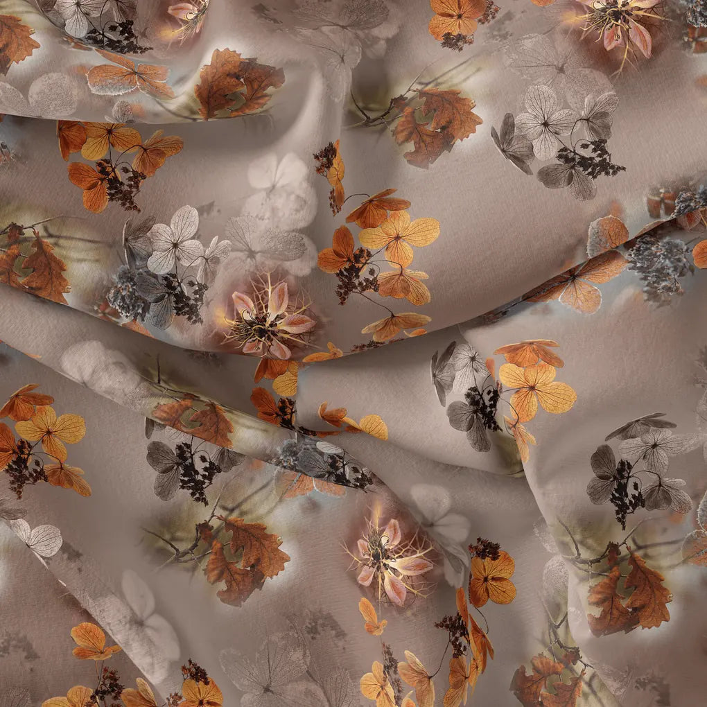 Attractive Brown Periwinkle With Leaves Digital Printed Fabric – js 0 ta09548pc 110 attractive brown periwinkle with leaves digital printed fabric 4