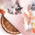 Morden Periwinkle Floral Flowers With Gray Leaves Digital Printed Fabric - Japan Satin – js 0 ta09548pc 110 morden periwinkle floral flowers with gray leaves digital printed fabric japan satin 2