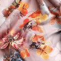 Morden Periwinkle Floral Flowers With Gray Leaves Digital Printed Fabric - Japan Satin – js 0 ta09548pc 110 morden periwinkle floral flowers with gray leaves digital printed fabric japan satin 3