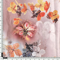Morden Periwinkle Floral Flowers With Gray Leaves Digital Printed Fabric - Japan Satin – js 0 ta09548pc 110 morden periwinkle floral flowers with gray leaves digital printed fabric japan satin 4