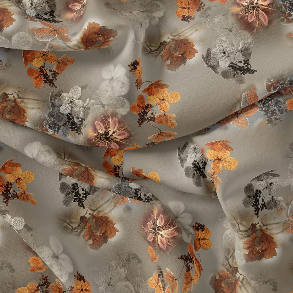 Morden Periwinkle Floral Flower With Gray Leaves Digital Printed Fabric – js 0 ta09548pd 110 morden periwinkle floral flower with gray leaves digital printed fabric 4