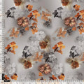 Decorative  Periwinkle Floral Flower With Gray Digital Printed Fabric - Japan Satin – js 0 ta09548pe 110 decorative periwinkle floral flower with gray digital printed fabric japan satin 5