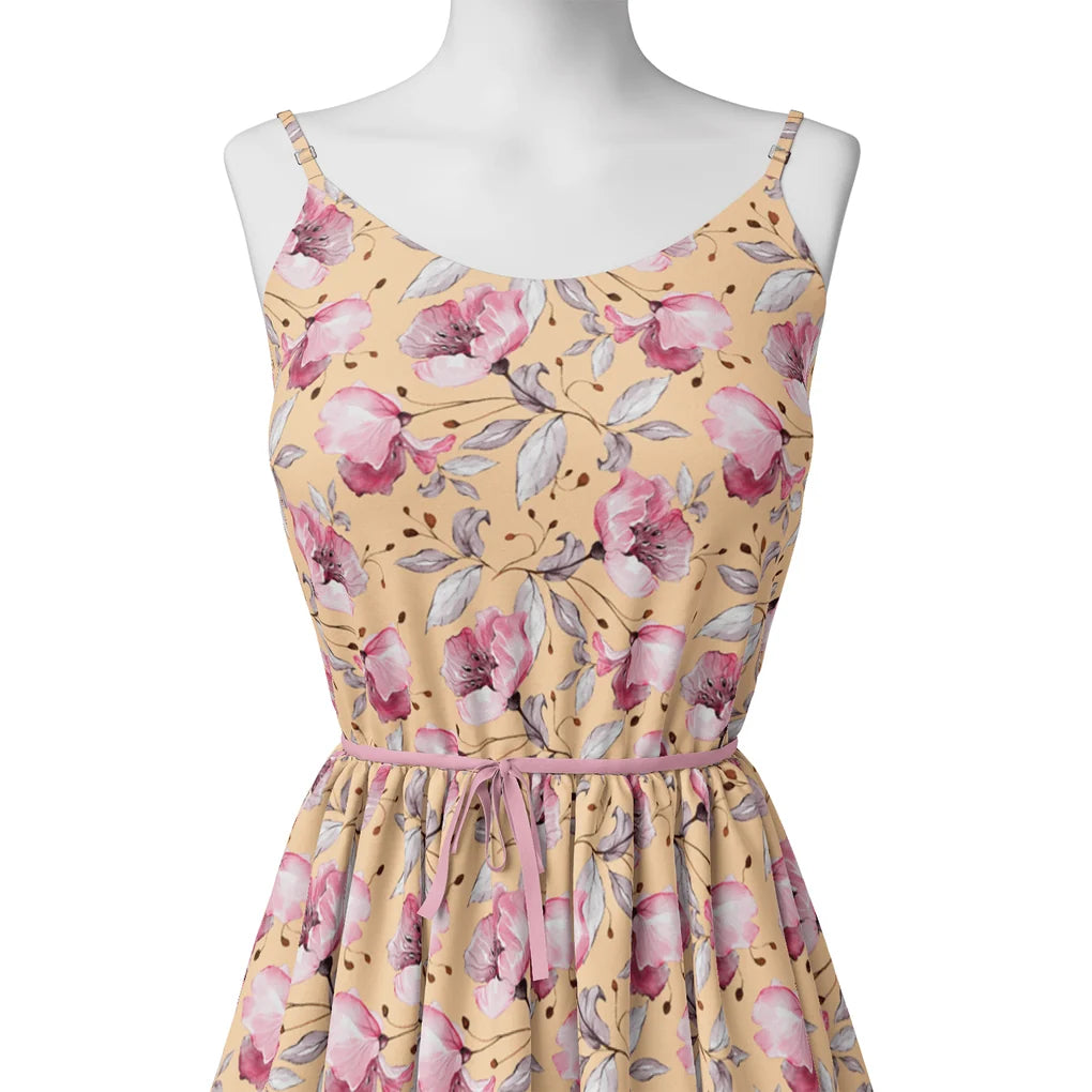 Morden Paint Of Leaves With Flower Digital Printed Fabric – js 0 ta09552p11 110 morden paint of leaves with flower digital printed fabric 2