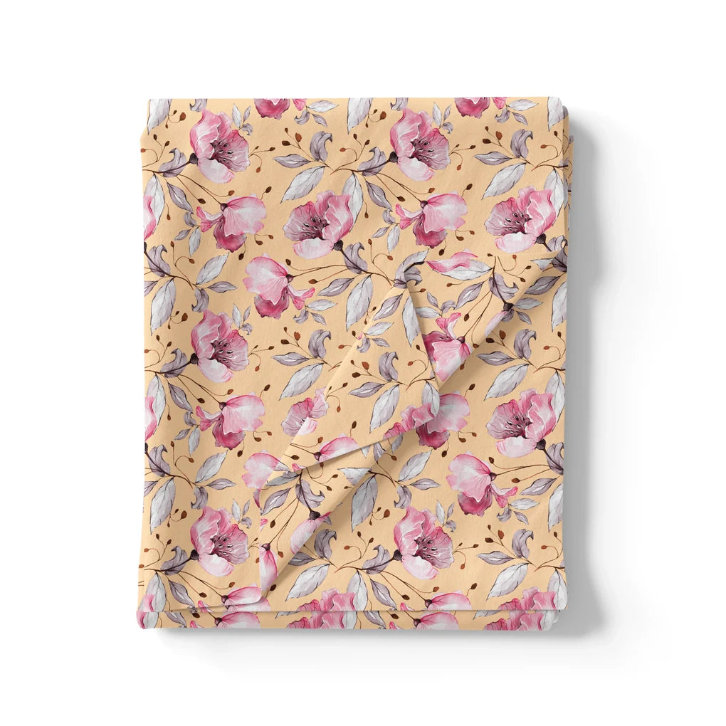 Morden Paint Of Leaves With Flower Digital Printed Fabric – js 0 ta09552p11 110 morden paint of leaves with flower digital printed fabric 3