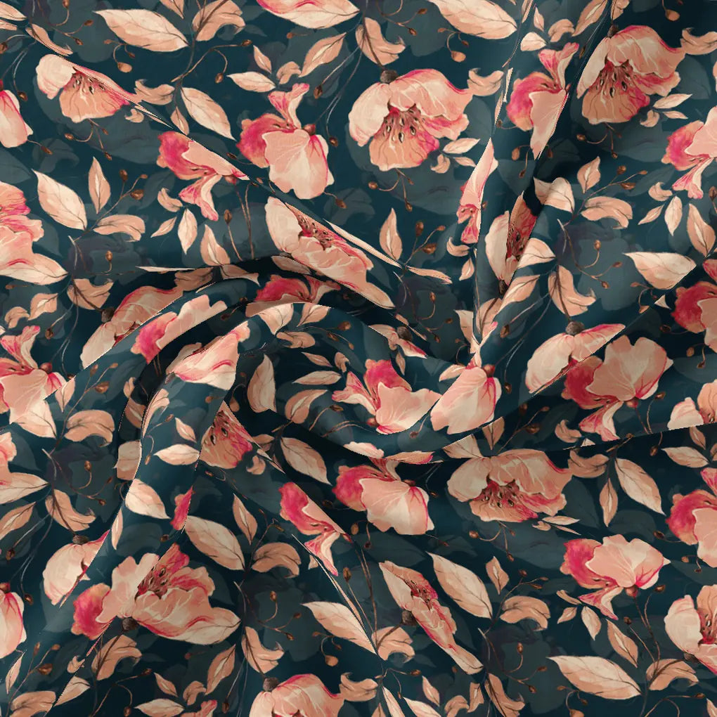 Garden Snowdrop Flower With Cherry Blossom Digital Printed Fabric – js 0 ta09552pa 110 garden snowdrop flower with cherry blossom digital printed fabric 1