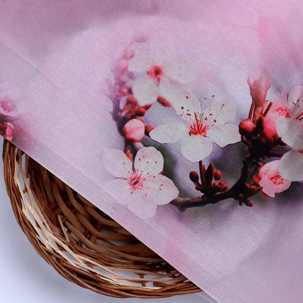 Attractive Jasmin Pink Flower With Orange Rose Digital Printed Fabric - Japan Satin – js 0 ta09555c 110 attractive jasmin pink flower with orange rose digital printed fabric japan satin 2