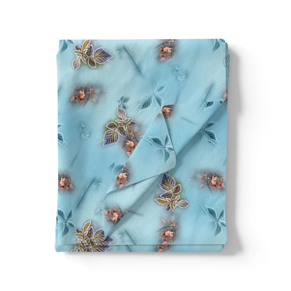 Winter Cool Colour Freezy Leaves Digital Printed Fabric – js 0 ta09559c 110 winter cool colour freezy leaves digital printed fabric 3