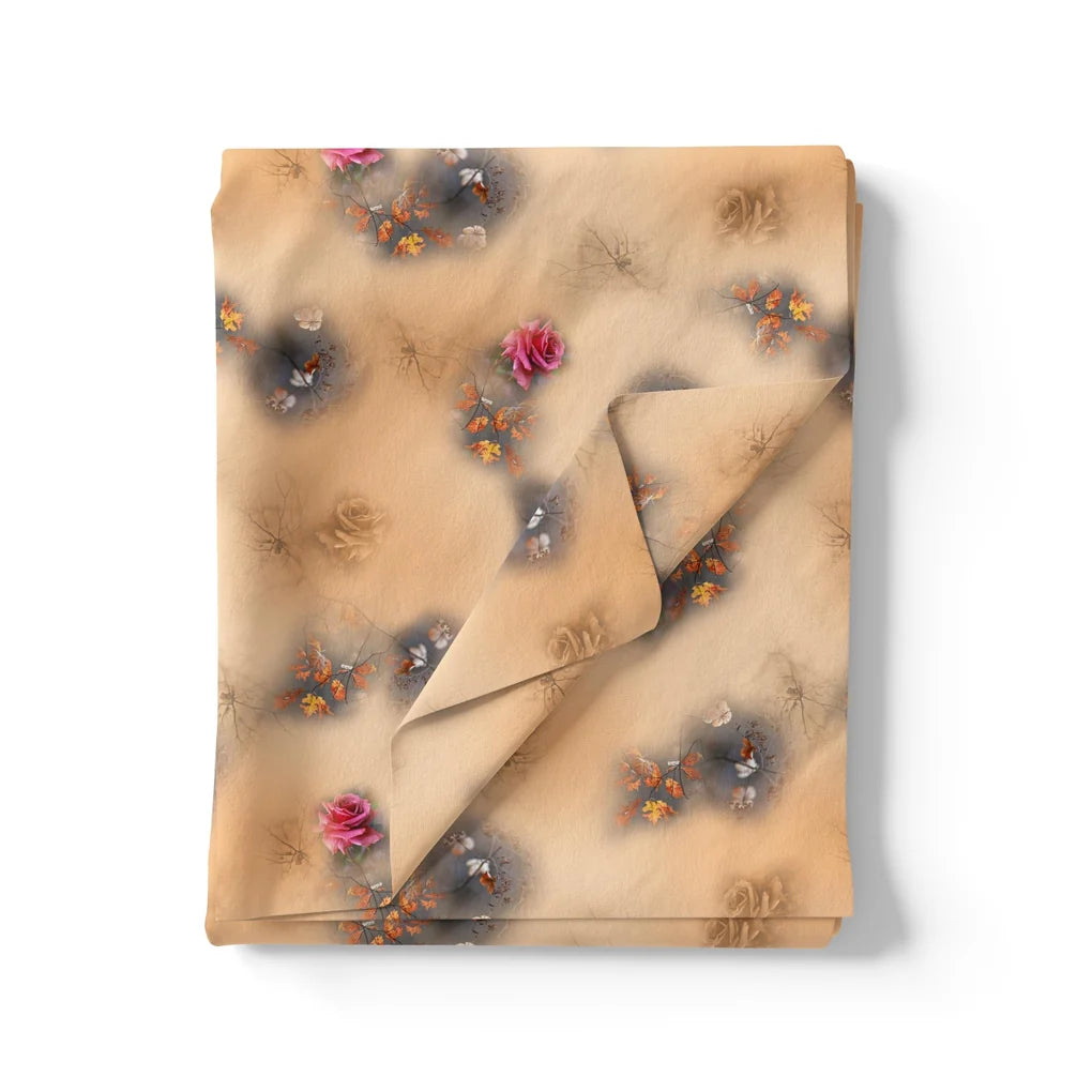 Decorative Roses With Autumn Buds Art Digital Printed Fabric – js 0 ta09560c 110 decorative roses with autumn buds art digital printed fabric 3