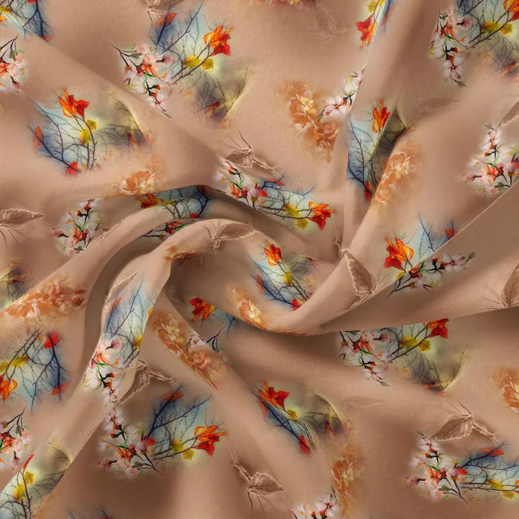 Golden Periwinkle With Timber Trail Leaves Digital Printed Fabric – js 0 ta09563pd 110 golden periwinkle with timber trail leaves digital printed fabric 1