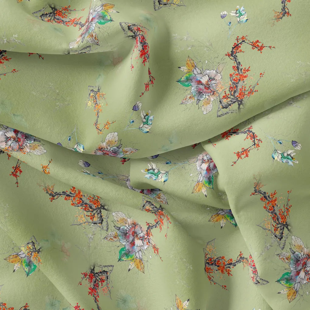 Nature Art Botanical Flower Digital Printed Fabric – js 0 ta09566c 110 nature art botanical flower digital printed fabric 4