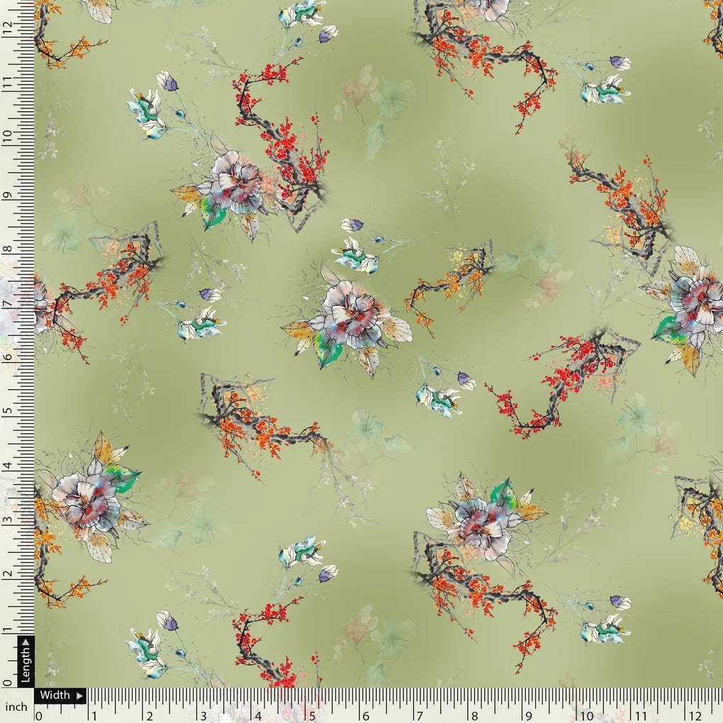 Nature Art Botanical Flower Digital Printed Fabric – js 0 ta09566c 110 nature art botanical flower digital printed fabric 5