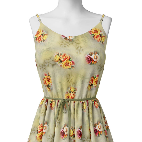 Yellow Roses Of Bunch Repeat Digital Printed Fabric – js 0 ta09570pc 110 yellow roses of bunch repeat digital printed fabric 2 - alternate view