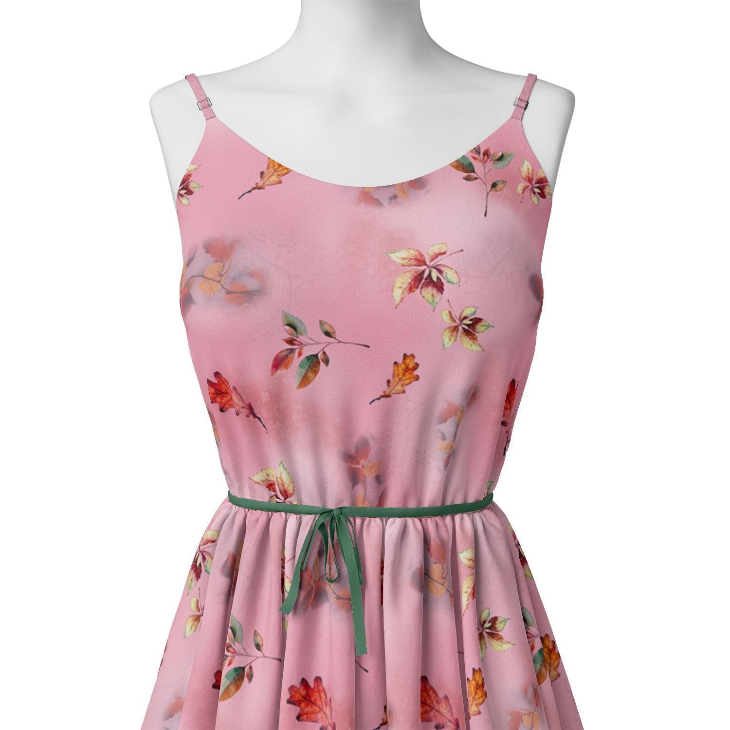 Attractive Multicolour Leaves With Pink Background Digital Printed Fabric – js 0 ta09571p3 110 attractive multicolour leaves with pink background digital printed fabric 2