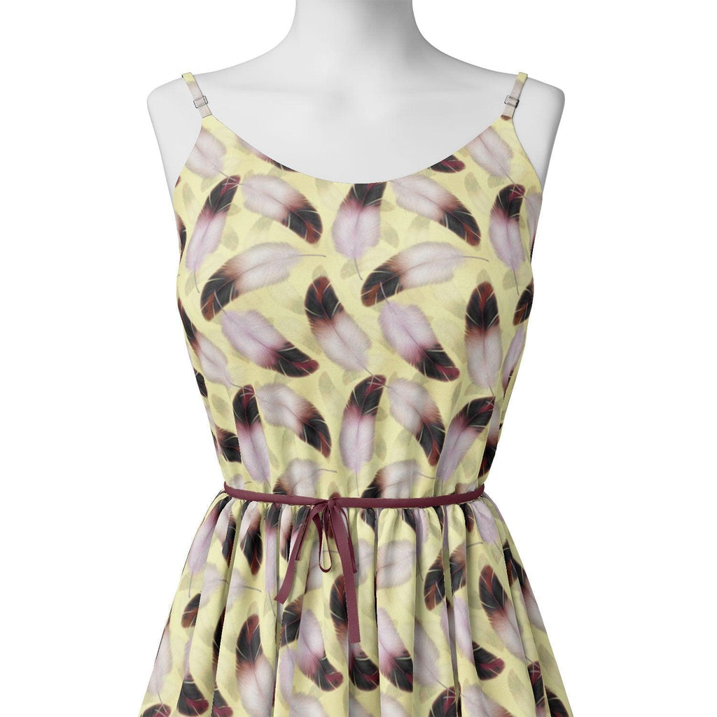 Brown Feather With pastel Yellow Background Digital Printed Fabric – js 0 ta09590a 110 brown feather with pastel yellow background digital printed fabric 2