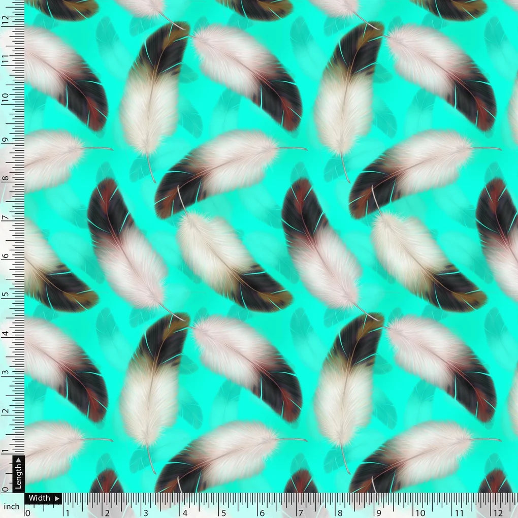 Winter Cool Ice Temple Colour Feather Digital Printed Fabric – js 0 ta09590pc 110 winter cool ice temple colour feather digital printed fabric 5