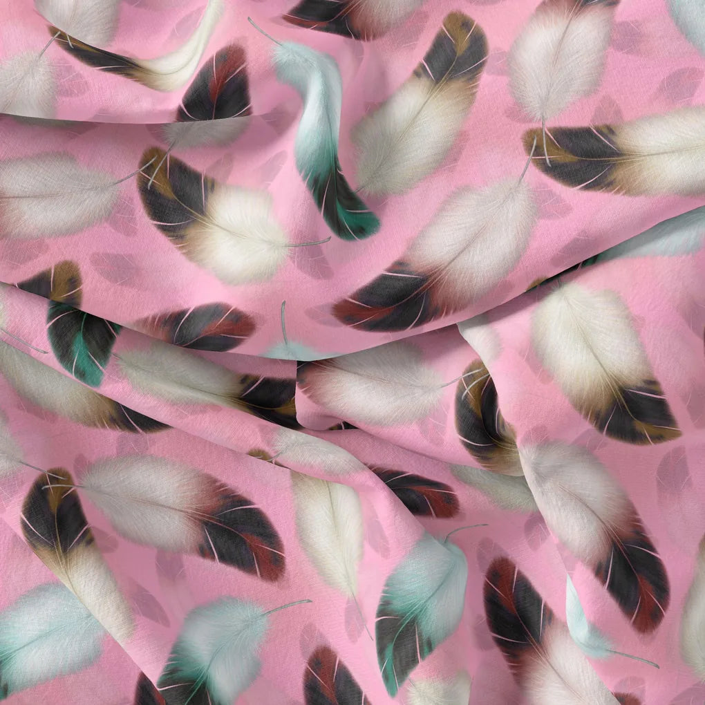 Decorative Pink Feather  Digital Printed Fabric – js 0 ta09590pd 110 decorative pink feather digital printed fabric 4