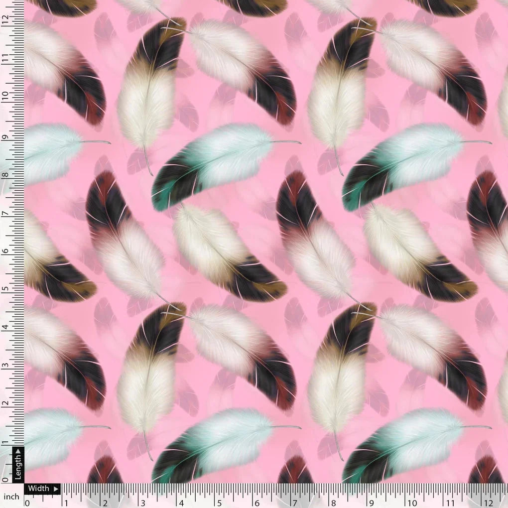 Decorative Pink Feather  Digital Printed Fabric – js 0 ta09590pd 110 decorative pink feather digital printed fabric 5