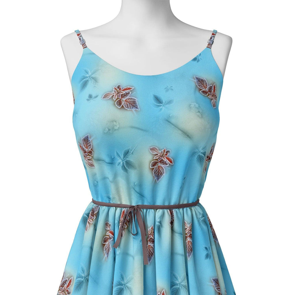 Cool Blue Ice Brown Leaves Digital Printed Fabric – js 0 ta09610a 110 cool blue ice brown leaves digital printed fabric 2